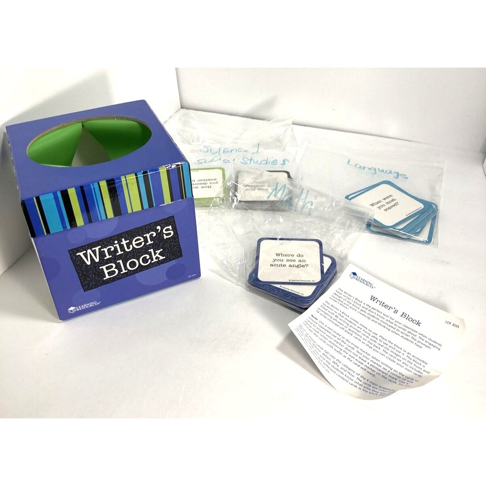 Learning Resources Writers Block Cube‎ Prompts Classroom/Tutoring/Homeschool
